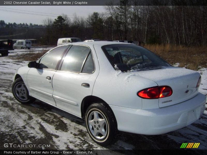 Bright White / Graphite 2002 Chevrolet Cavalier Sedan