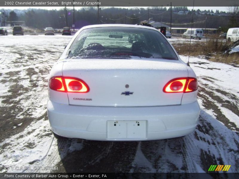 Bright White / Graphite 2002 Chevrolet Cavalier Sedan