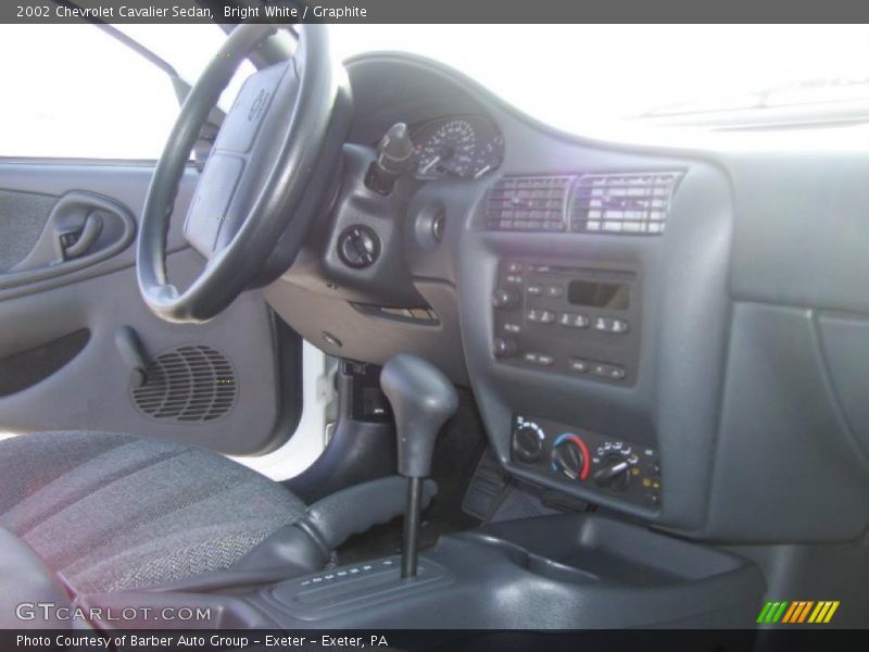 Bright White / Graphite 2002 Chevrolet Cavalier Sedan
