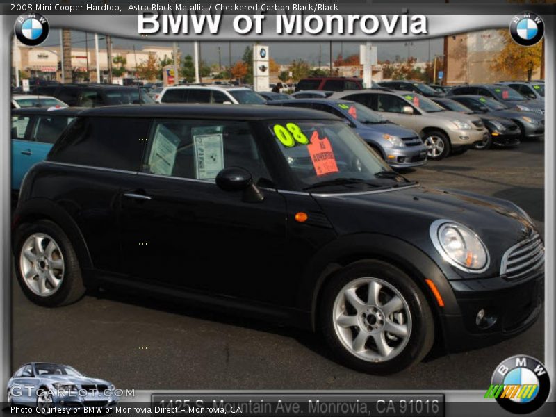 Astro Black Metallic / Checkered Carbon Black/Black 2008 Mini Cooper Hardtop
