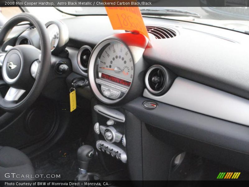 Astro Black Metallic / Checkered Carbon Black/Black 2008 Mini Cooper Hardtop