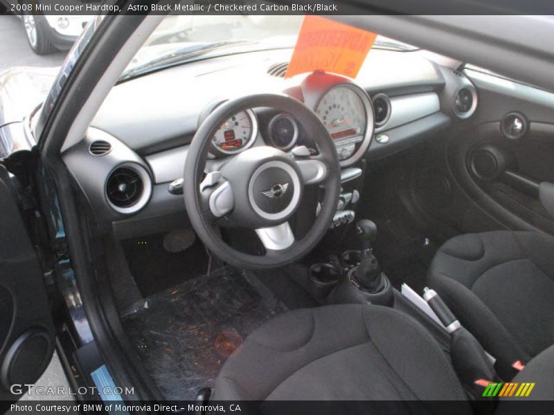 Astro Black Metallic / Checkered Carbon Black/Black 2008 Mini Cooper Hardtop