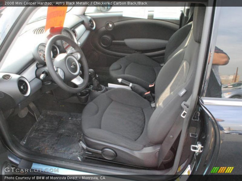 Astro Black Metallic / Checkered Carbon Black/Black 2008 Mini Cooper Hardtop