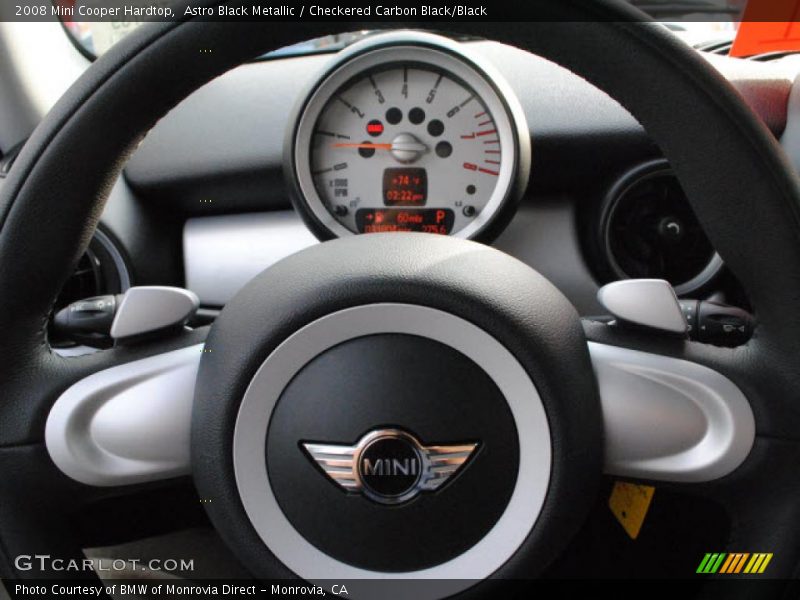 Astro Black Metallic / Checkered Carbon Black/Black 2008 Mini Cooper Hardtop