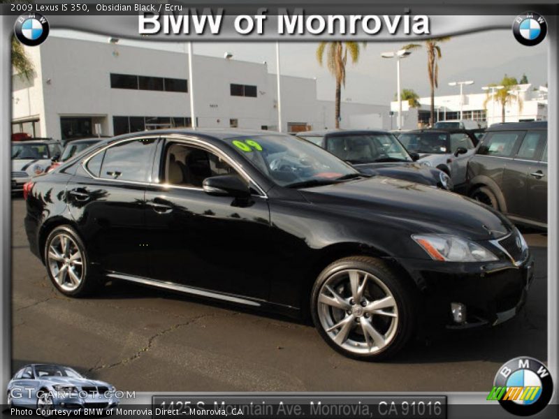 Obsidian Black / Ecru 2009 Lexus IS 350