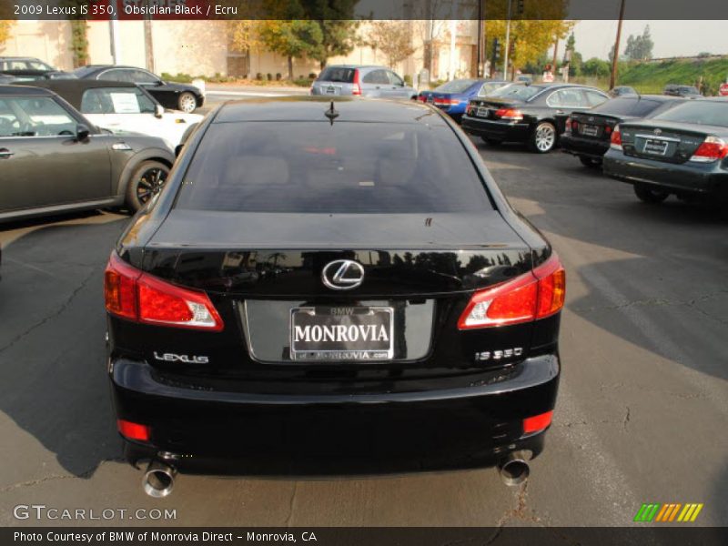 Obsidian Black / Ecru 2009 Lexus IS 350