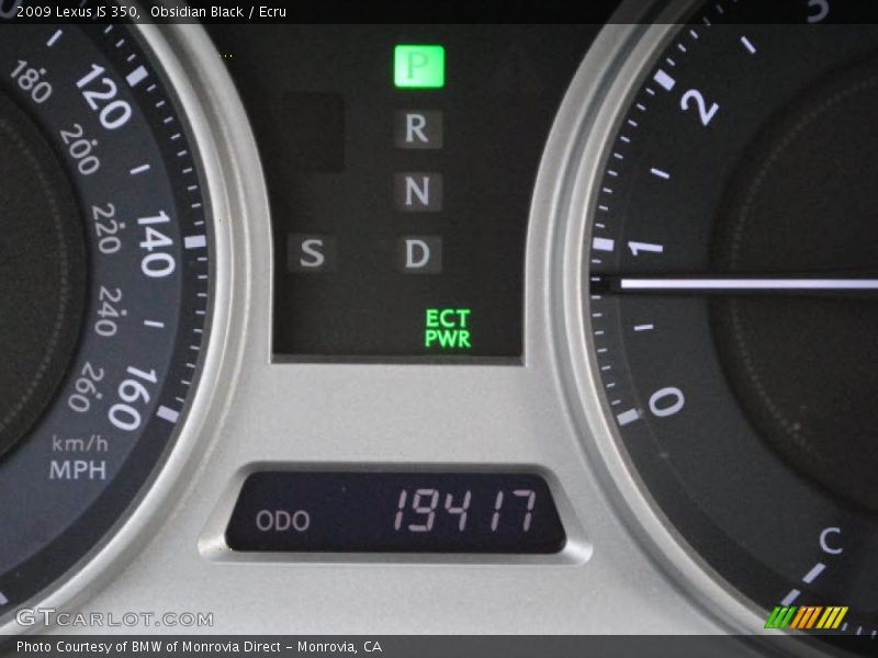 Obsidian Black / Ecru 2009 Lexus IS 350