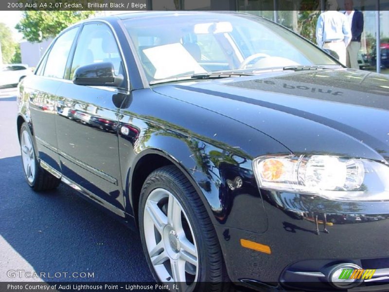 Brilliant Black / Beige 2008 Audi A4 2.0T Sedan