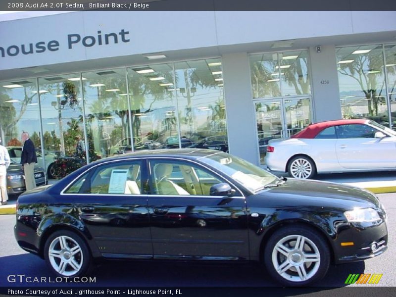 Brilliant Black / Beige 2008 Audi A4 2.0T Sedan