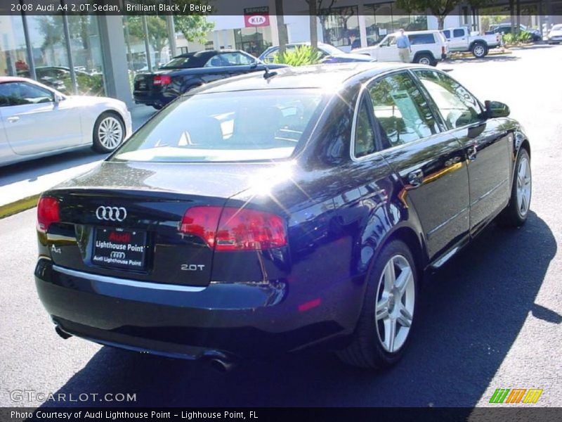 Brilliant Black / Beige 2008 Audi A4 2.0T Sedan