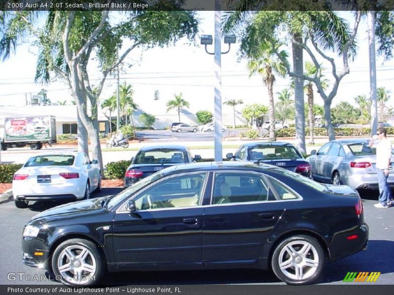Brilliant Black / Beige 2008 Audi A4 2.0T Sedan