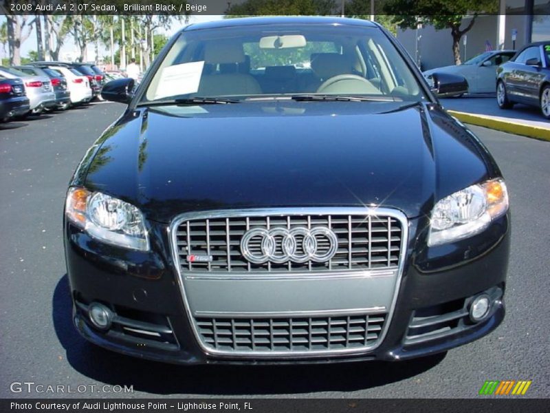 Brilliant Black / Beige 2008 Audi A4 2.0T Sedan