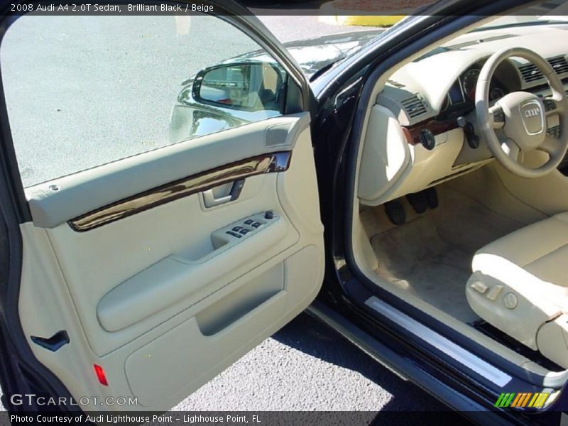 Brilliant Black / Beige 2008 Audi A4 2.0T Sedan