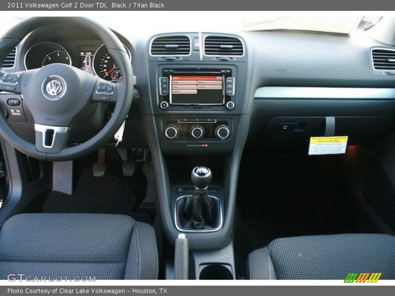 Dashboard of 2011 Golf 2 Door TDI