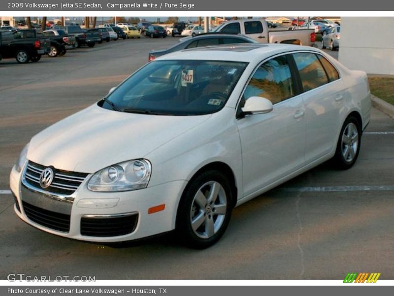 Campanella White / Pure Beige 2008 Volkswagen Jetta SE Sedan