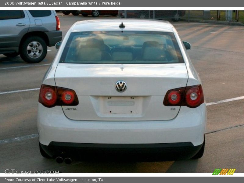 Campanella White / Pure Beige 2008 Volkswagen Jetta SE Sedan