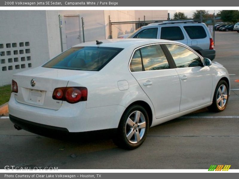 Campanella White / Pure Beige 2008 Volkswagen Jetta SE Sedan