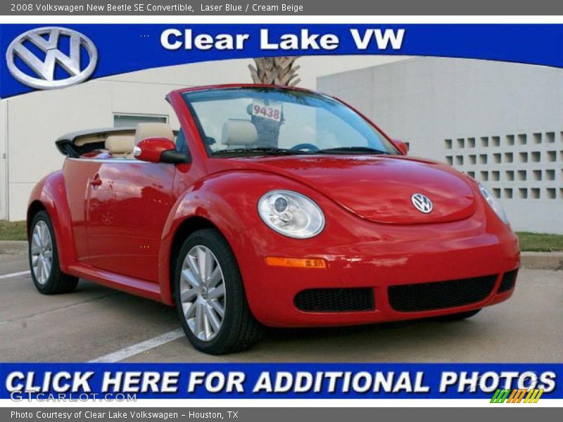 Laser Blue / Cream Beige 2008 Volkswagen New Beetle SE Convertible