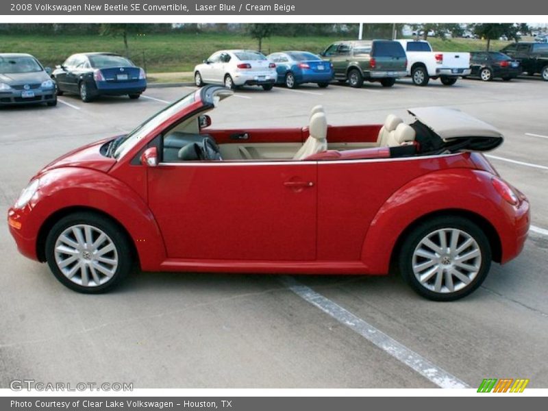 Laser Blue / Cream Beige 2008 Volkswagen New Beetle SE Convertible