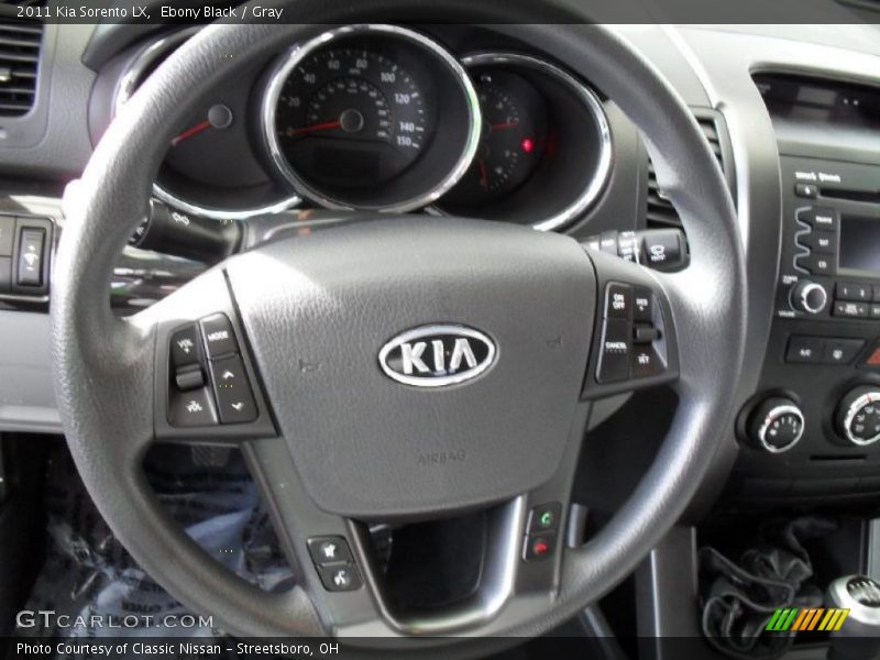 Ebony Black / Gray 2011 Kia Sorento LX