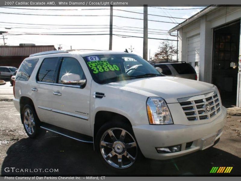 White Diamond / Cocoa/Light Cashmere 2007 Cadillac Escalade AWD