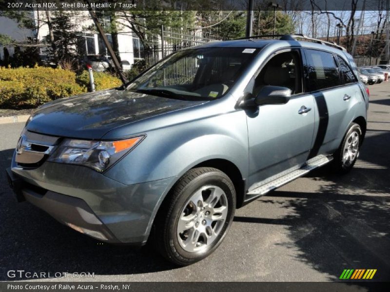 Steel Blue Metallic / Taupe 2007 Acura MDX