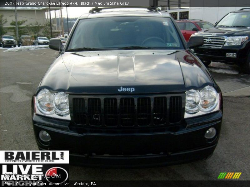 Black / Medium Slate Gray 2007 Jeep Grand Cherokee Laredo 4x4