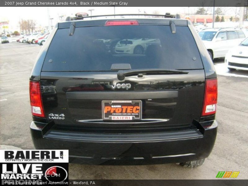 Black / Medium Slate Gray 2007 Jeep Grand Cherokee Laredo 4x4