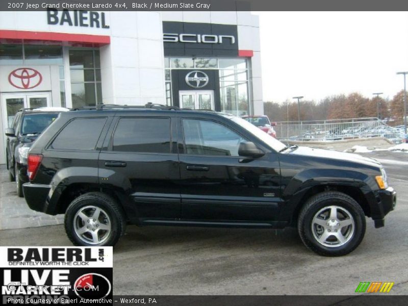 Black / Medium Slate Gray 2007 Jeep Grand Cherokee Laredo 4x4