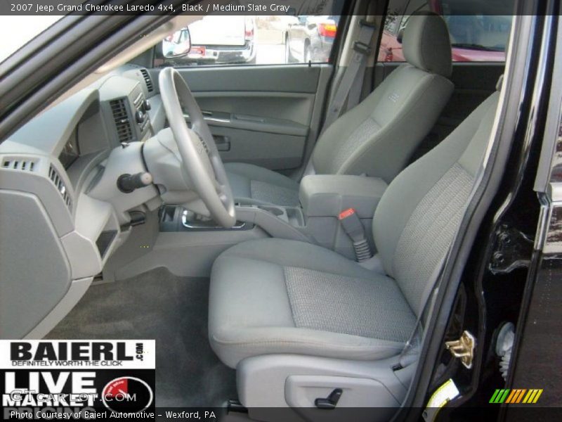 Black / Medium Slate Gray 2007 Jeep Grand Cherokee Laredo 4x4