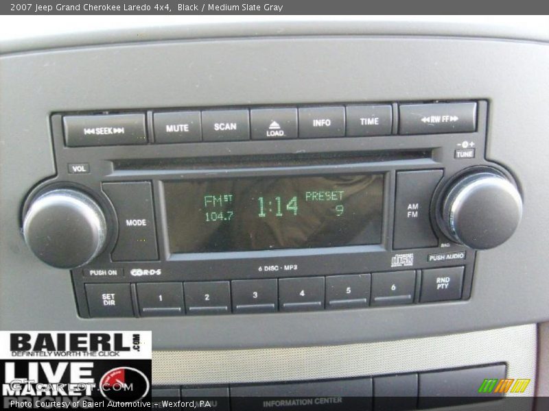 Black / Medium Slate Gray 2007 Jeep Grand Cherokee Laredo 4x4