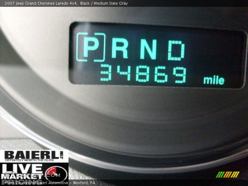 Black / Medium Slate Gray 2007 Jeep Grand Cherokee Laredo 4x4