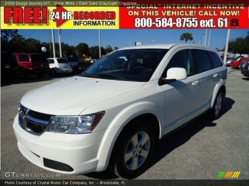 Stone White / Dark Slate Gray/Light Graystone 2009 Dodge Journey SXT