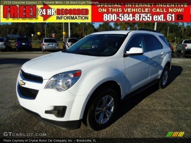 Summit White / Jet Black/Light Titanium 2010 Chevrolet Equinox LT