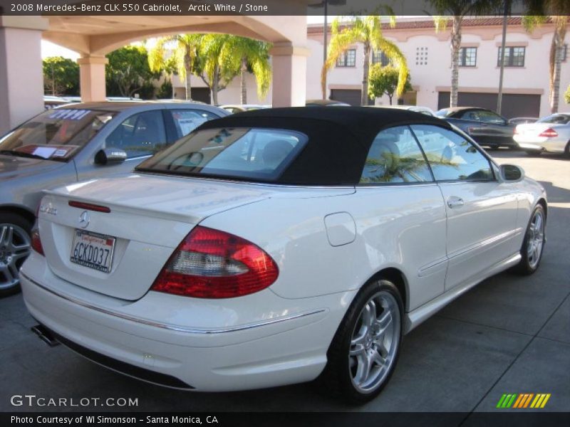 Arctic White / Stone 2008 Mercedes-Benz CLK 550 Cabriolet