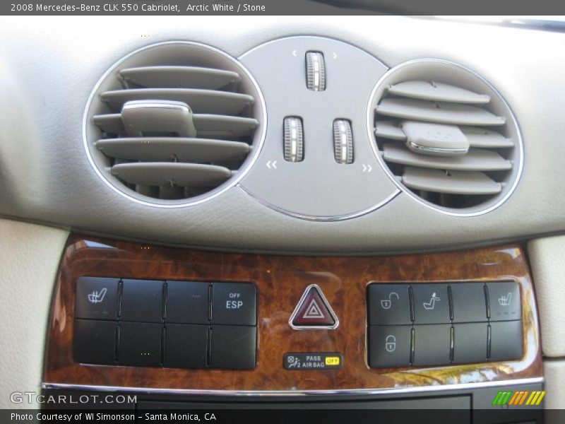 Arctic White / Stone 2008 Mercedes-Benz CLK 550 Cabriolet