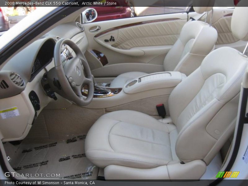 Arctic White / Stone 2008 Mercedes-Benz CLK 550 Cabriolet