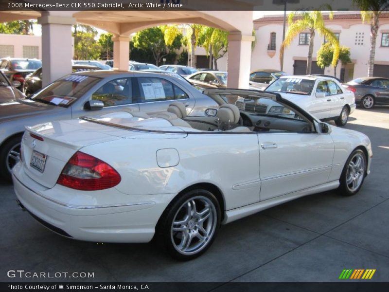 Arctic White / Stone 2008 Mercedes-Benz CLK 550 Cabriolet