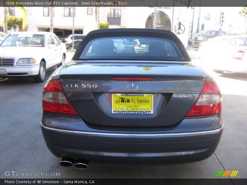 Steel Grey Metallic / Black 2008 Mercedes-Benz CLK 550 Cabriolet