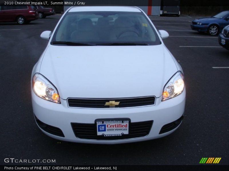 Summit White / Gray 2010 Chevrolet Impala LT