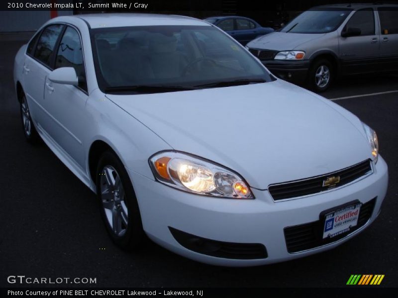 Summit White / Gray 2010 Chevrolet Impala LT