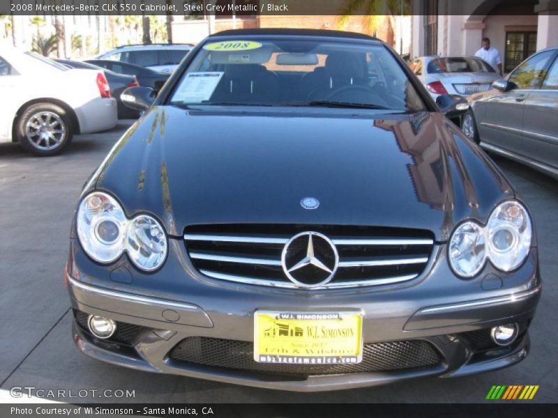 Steel Grey Metallic / Black 2008 Mercedes-Benz CLK 550 Cabriolet