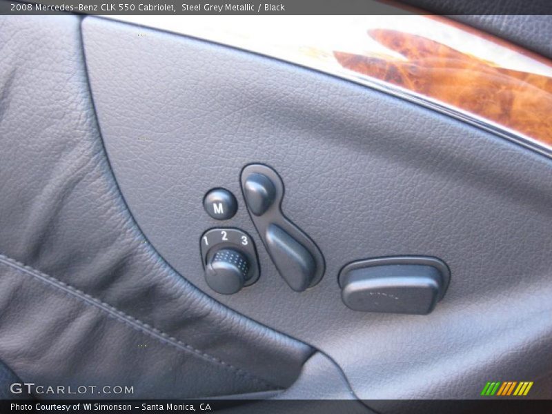 Steel Grey Metallic / Black 2008 Mercedes-Benz CLK 550 Cabriolet