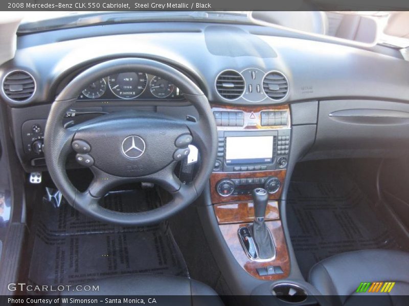 Steel Grey Metallic / Black 2008 Mercedes-Benz CLK 550 Cabriolet