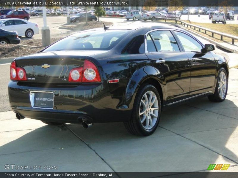 Black Granite Metallic / Ebony/Brick 2009 Chevrolet Malibu LTZ Sedan