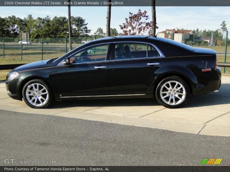 Black Granite Metallic / Ebony/Brick 2009 Chevrolet Malibu LTZ Sedan