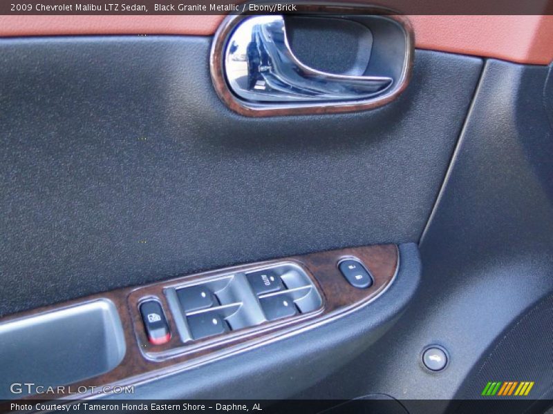 Black Granite Metallic / Ebony/Brick 2009 Chevrolet Malibu LTZ Sedan