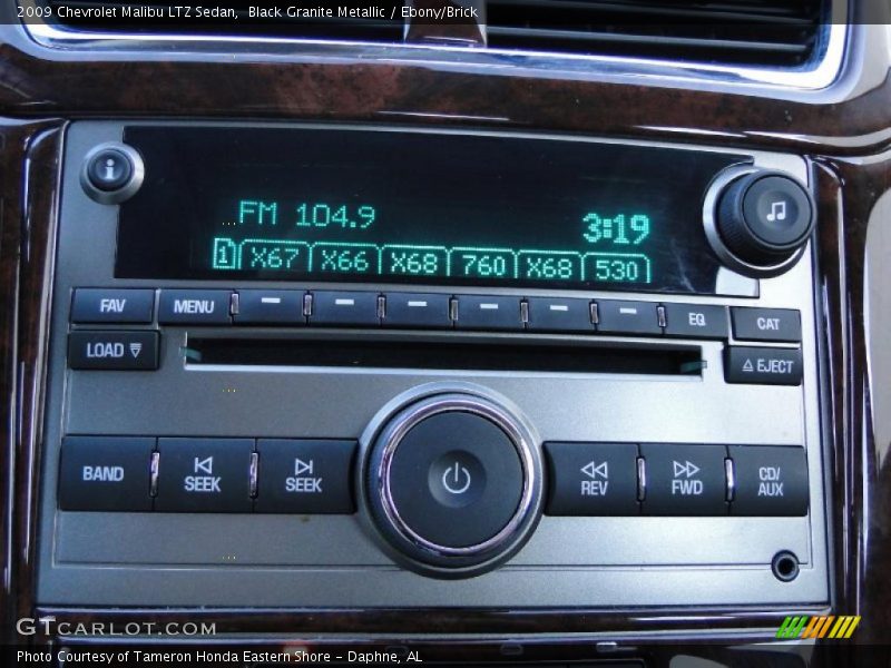 Black Granite Metallic / Ebony/Brick 2009 Chevrolet Malibu LTZ Sedan