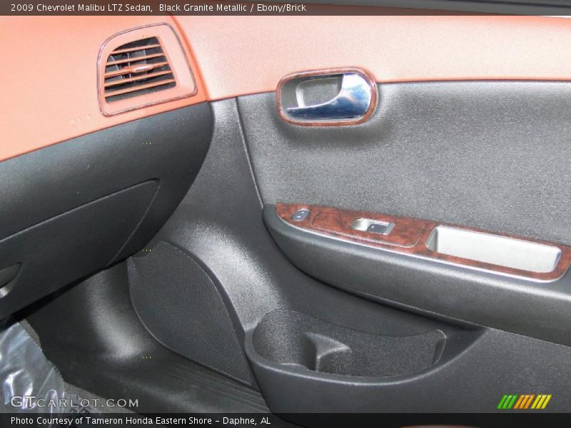 Black Granite Metallic / Ebony/Brick 2009 Chevrolet Malibu LTZ Sedan