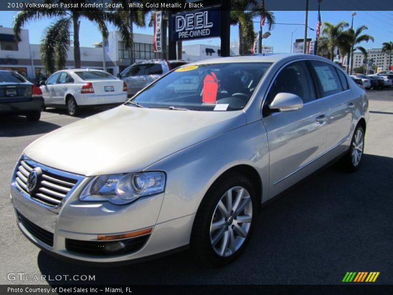 White Gold Metallic / Black 2010 Volkswagen Passat Komfort Sedan